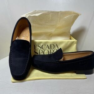 Escada Black Loafers